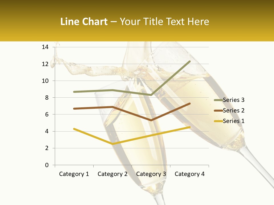 Two Glasses Of Champagne Being Filled With Liquid PowerPoint Template