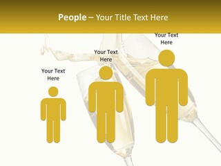 Two Glasses Of Champagne Being Filled With Liquid PowerPoint Template