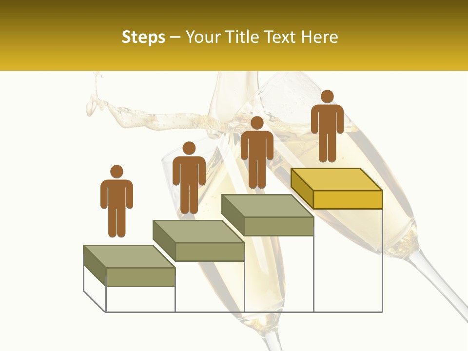 Two Glasses Of Champagne Being Filled With Liquid PowerPoint Template