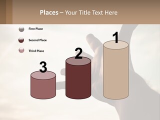 A Person Holding Their Hand Up To The Sky PowerPoint Template