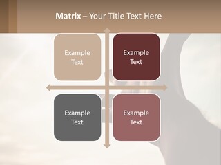 A Person Holding Their Hand Up To The Sky PowerPoint Template