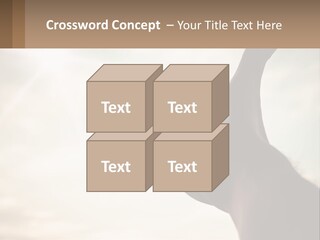 A Person Holding Their Hand Up To The Sky PowerPoint Template