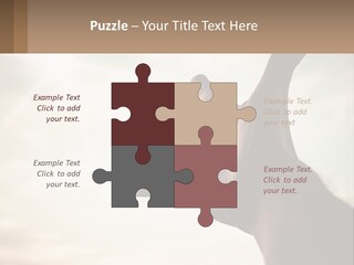 A Person Holding Their Hand Up To The Sky PowerPoint Template