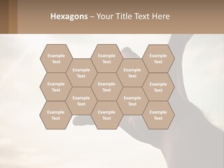 A Person Holding Their Hand Up To The Sky PowerPoint Template