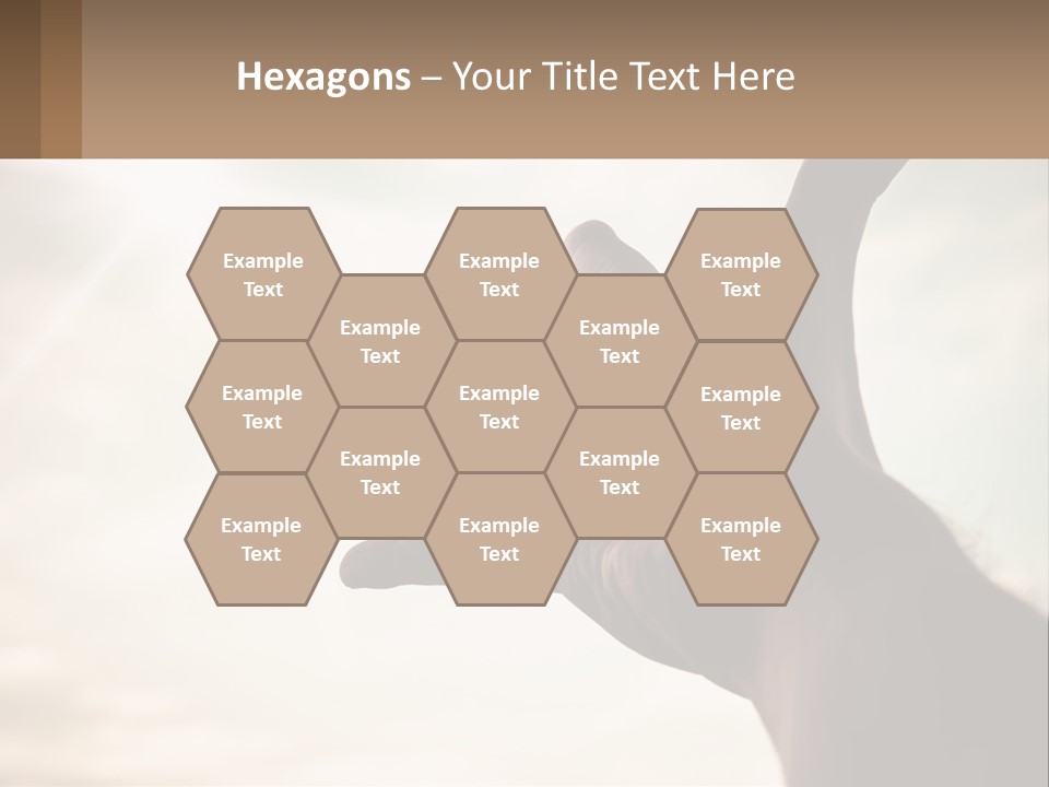 A Person Holding Their Hand Up To The Sky PowerPoint Template