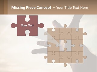 A Person Holding Their Hand Up To The Sky PowerPoint Template