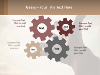 A Person Holding Their Hand Up To The Sky PowerPoint Template