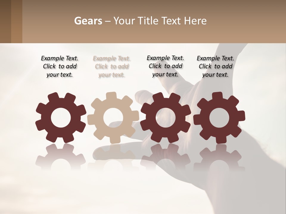 A Person Holding Their Hand Up To The Sky PowerPoint Template