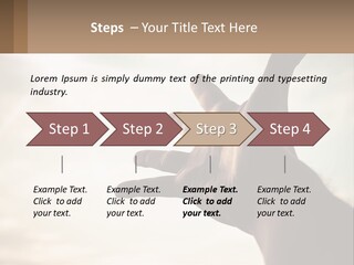A Person Holding Their Hand Up To The Sky PowerPoint Template