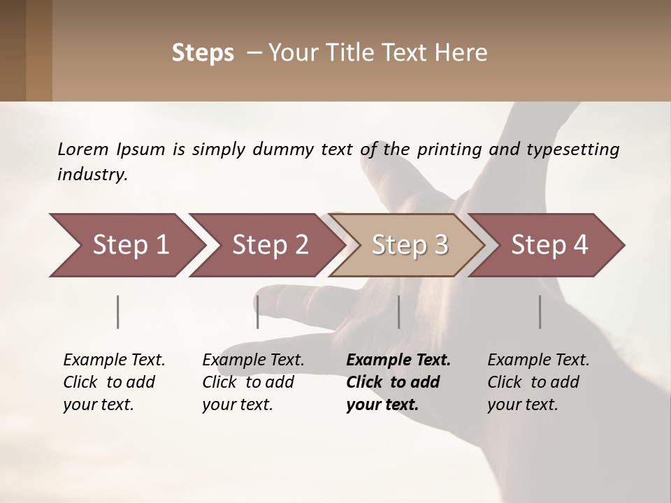 A Person Holding Their Hand Up To The Sky PowerPoint Template