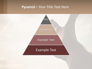 A Person Holding Their Hand Up To The Sky PowerPoint Template