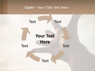A Person Holding Their Hand Up To The Sky PowerPoint Template