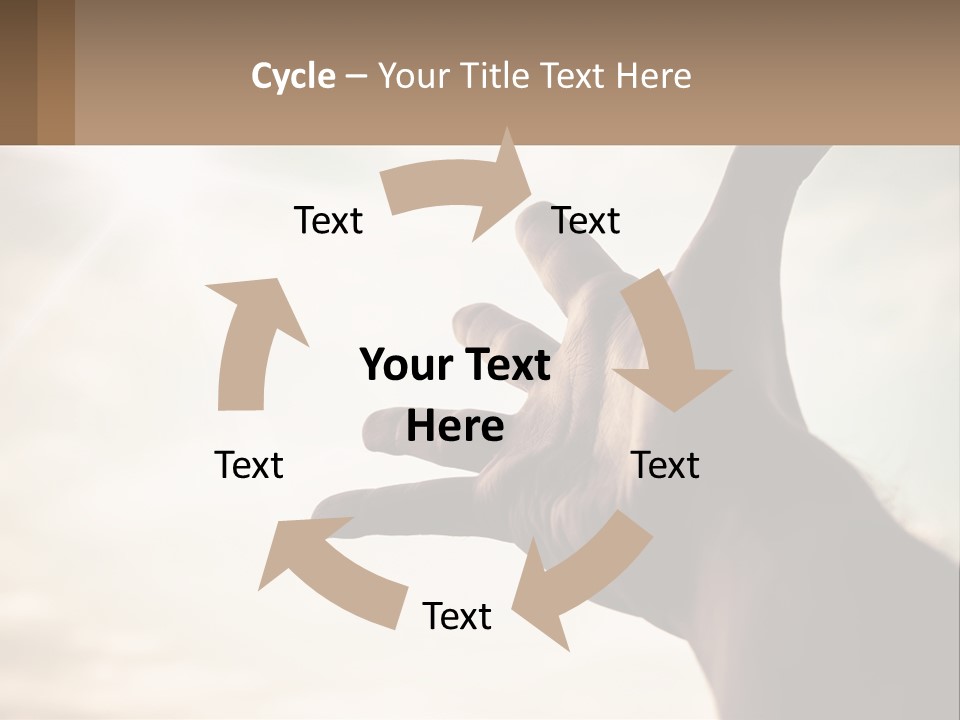 A Person Holding Their Hand Up To The Sky PowerPoint Template