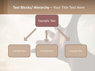 A Person Holding Their Hand Up To The Sky PowerPoint Template