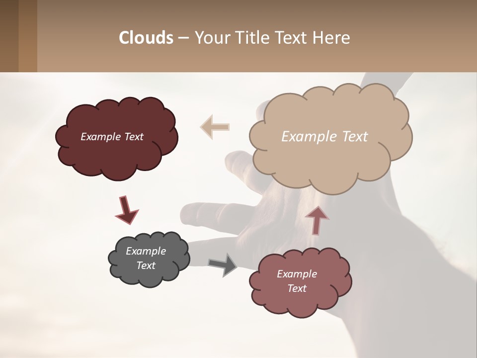 A Person Holding Their Hand Up To The Sky PowerPoint Template