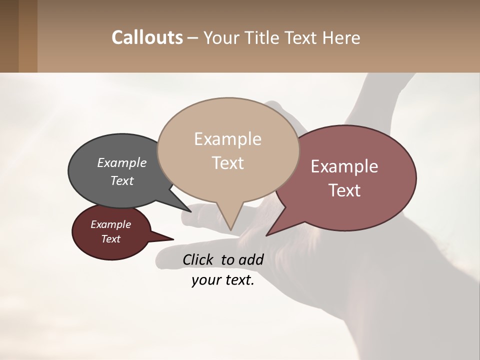 A Person Holding Their Hand Up To The Sky PowerPoint Template