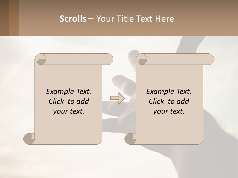A Person Holding Their Hand Up To The Sky PowerPoint Template