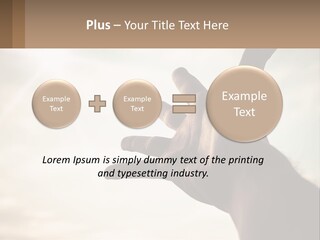 A Person Holding Their Hand Up To The Sky PowerPoint Template