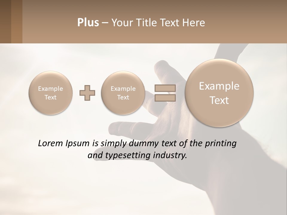 A Person Holding Their Hand Up To The Sky PowerPoint Template