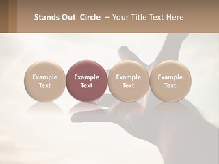 A Person Holding Their Hand Up To The Sky PowerPoint Template