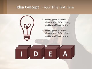 A Person Holding Their Hand Up To The Sky PowerPoint Template