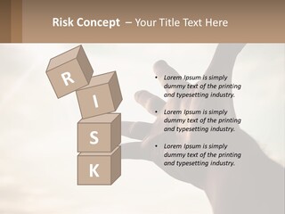 A Person Holding Their Hand Up To The Sky PowerPoint Template