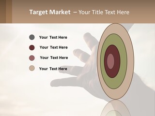 A Person Holding Their Hand Up To The Sky PowerPoint Template
