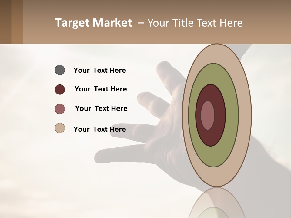 A Person Holding Their Hand Up To The Sky PowerPoint Template