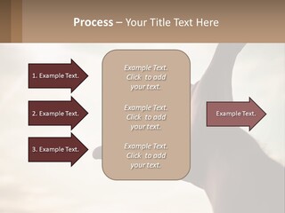 A Person Holding Their Hand Up To The Sky PowerPoint Template