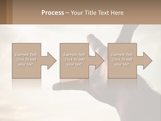 A Person Holding Their Hand Up To The Sky PowerPoint Template