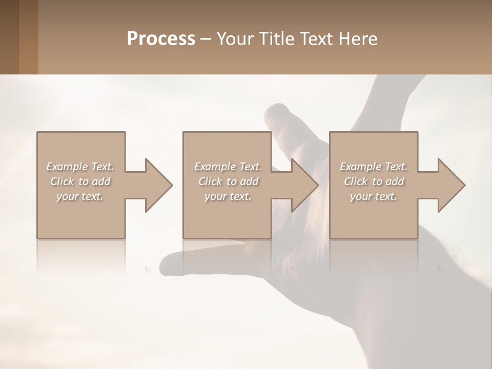 A Person Holding Their Hand Up To The Sky PowerPoint Template