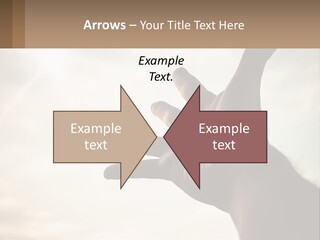 A Person Holding Their Hand Up To The Sky PowerPoint Template