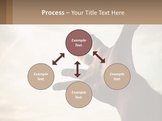 A Person Holding Their Hand Up To The Sky PowerPoint Template