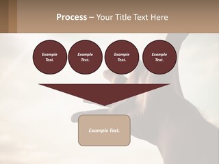 A Person Holding Their Hand Up To The Sky PowerPoint Template