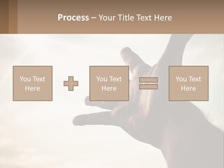 A Person Holding Their Hand Up To The Sky PowerPoint Template