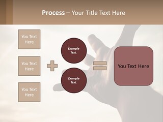 A Person Holding Their Hand Up To The Sky PowerPoint Template