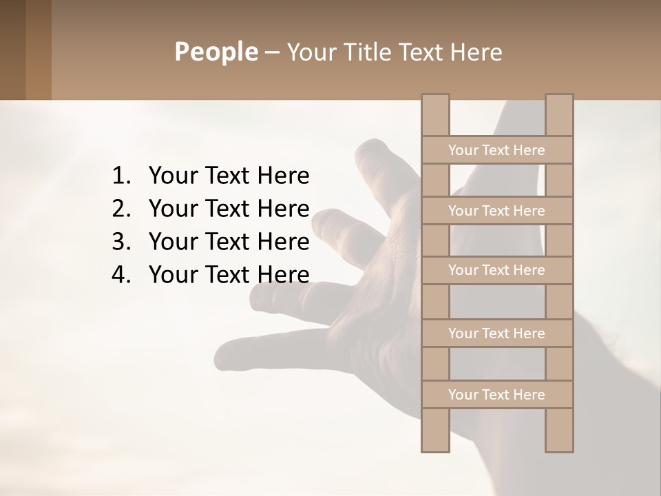 A Person Holding Their Hand Up To The Sky PowerPoint Template
