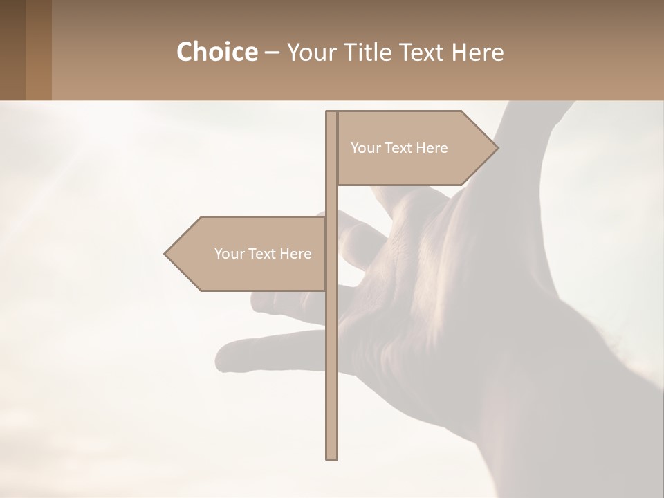 A Person Holding Their Hand Up To The Sky PowerPoint Template