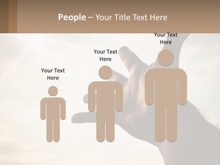 A Person Holding Their Hand Up To The Sky PowerPoint Template