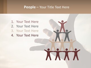 A Person Holding Their Hand Up To The Sky PowerPoint Template