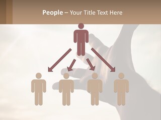 A Person Holding Their Hand Up To The Sky PowerPoint Template