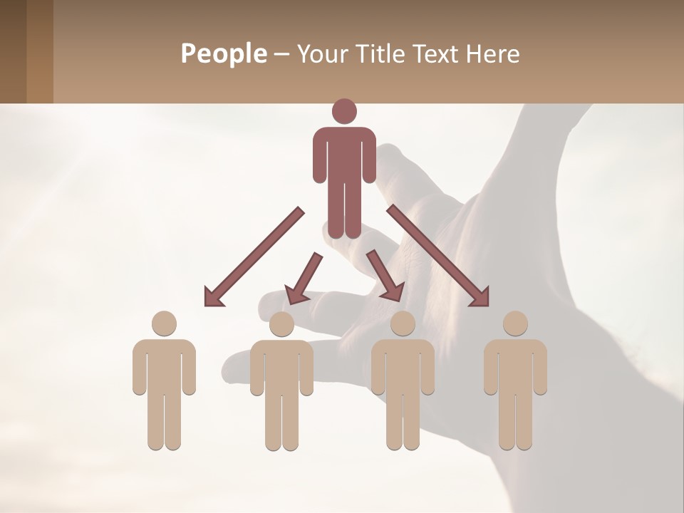 A Person Holding Their Hand Up To The Sky PowerPoint Template