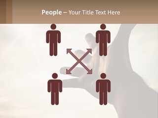 A Person Holding Their Hand Up To The Sky PowerPoint Template