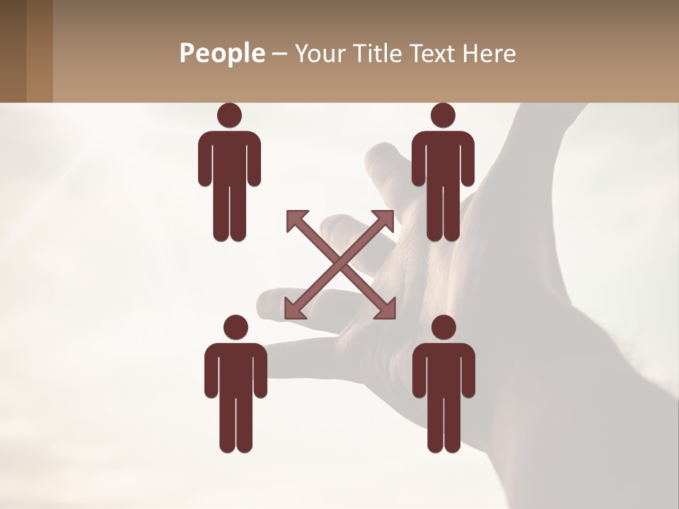 A Person Holding Their Hand Up To The Sky PowerPoint Template