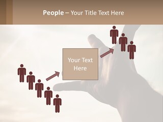 A Person Holding Their Hand Up To The Sky PowerPoint Template