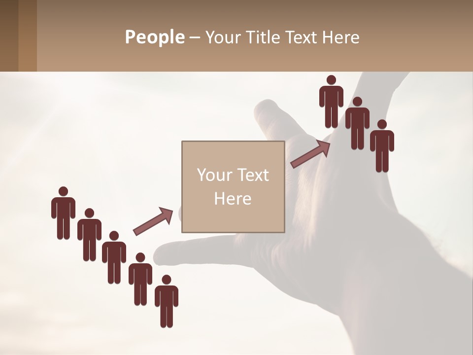 A Person Holding Their Hand Up To The Sky PowerPoint Template