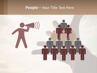 A Person Holding Their Hand Up To The Sky PowerPoint Template