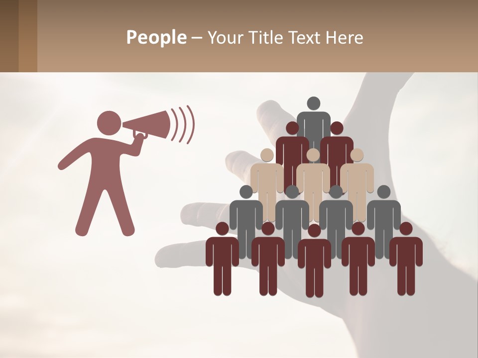 A Person Holding Their Hand Up To The Sky PowerPoint Template