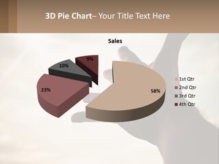 A Person Holding Their Hand Up To The Sky PowerPoint Template