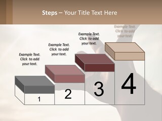 A Person Holding Their Hand Up To The Sky PowerPoint Template